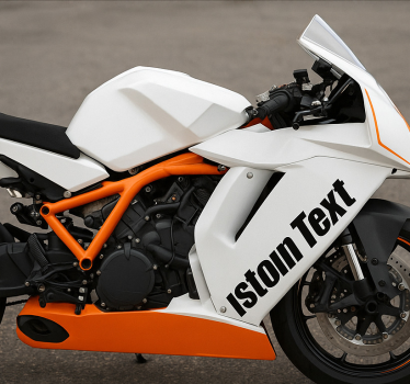 Pegatina moto texto personalizado para moto - TenVinilo