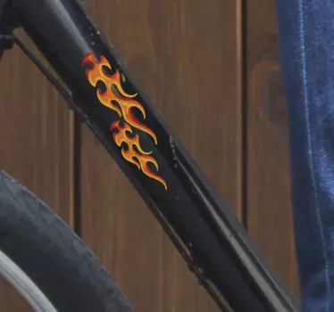 Pegatina para bicicleta llamas de fuego - TenVinilo