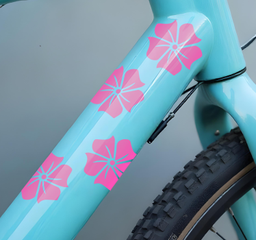 Pegatina para bicicleta paquete de flores hawaianas - TenVinilo