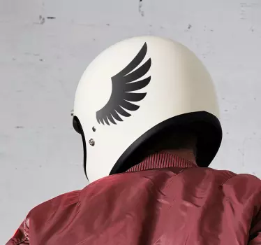 Pegatina para casco de moto alas - TenVinilo
