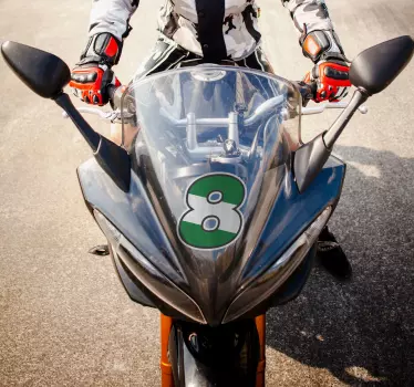 Vinilo para moto Número bandera Andalucia - TenVinilo