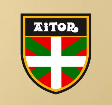 Pegatina personalizada bandera de Euskadi - TenVinilo