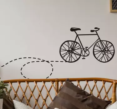 Pegatinas bici dibujo camino - TenVinilo