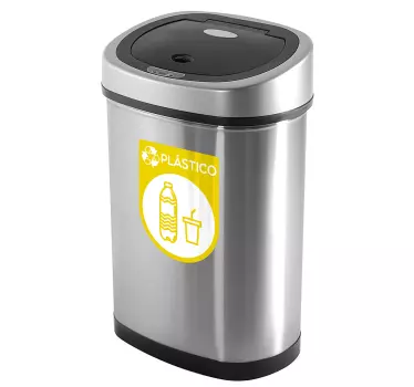 Pegatinas reciclaje plástico - TenVinilo