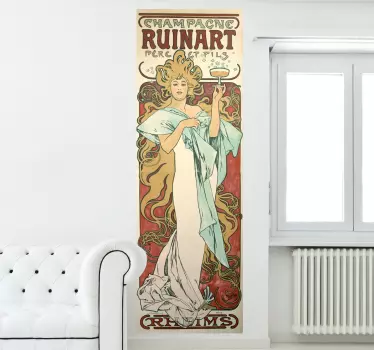 Póster adhesivo champagne ruinart - TenVinilo