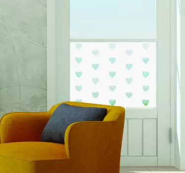 Vinilo para cristal ventana lámina de corazones - TenVinilo