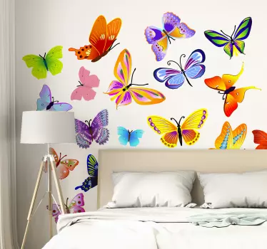 Sticker mariposas multicolor - TenVinilo