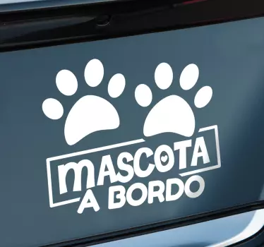 Pegatina bebé a bordo mascota a bordo - TenVinilo