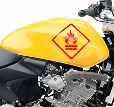 Sticker señal inflamable - TenVinilo