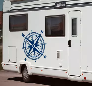 Vinilo autocaravana brújula - TenVinilo