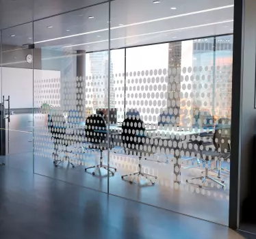 Adhesivo para cristal ventana topos para oficina - TenVinilo