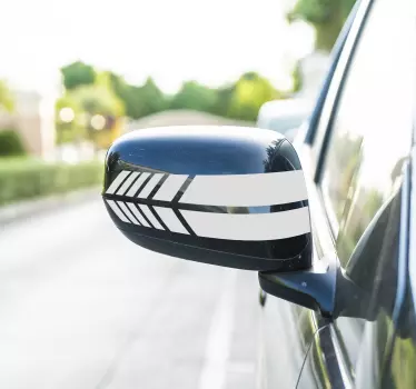 Pegatina coche líneas para retrovisores - TenVinilo