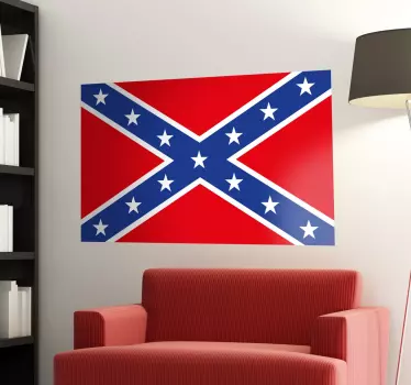 Vinilo decorativo bandera confederada - TenVinilo