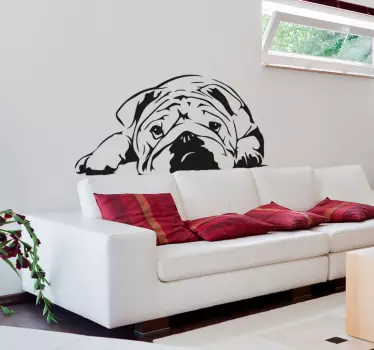 Vinilo perro bulldog inglés monocolor - TenVinilo
