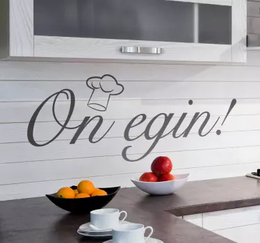 Vinilo frase cocina on egin - TenVinilo