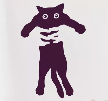 Vinilo decorativo cogiendo al gato - TenVinilo