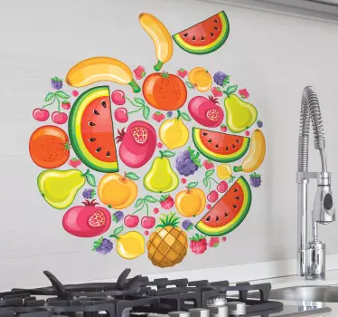 Vinilo para cocina dibujo con frutas - TenVinilo
