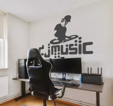 Vinilo decorativo DJ music - TenVinilo