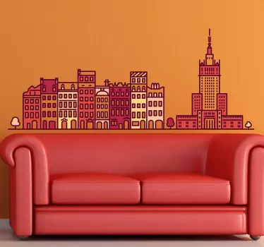 Vinilo decorativo edificios de Varsovia - TenVinilo