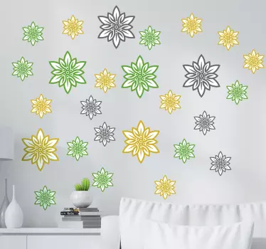 Vinilo decorativo de flores de colores holandesas - TenVinilo