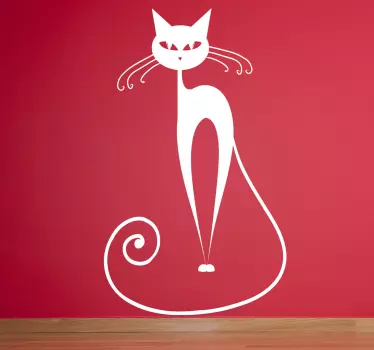 Pegatina de gato distinguido - TenVinilo