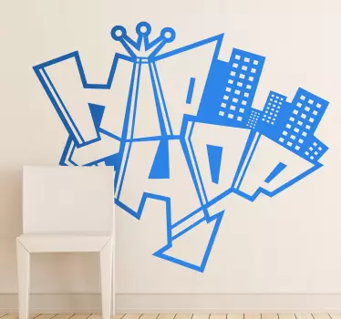 Vinilo decorativo grafitti hip hop - TenVinilo