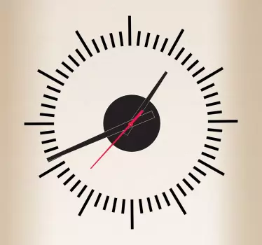 Reloj adhesivo pared líneas reloj - TenVinilo