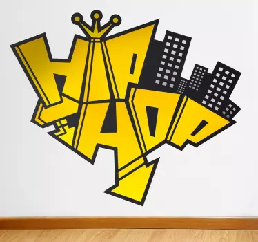 Vinilo decorativo logo hip hop - TenVinilo