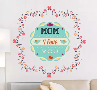 Vinilo decorativo mom I love you - TenVinilo