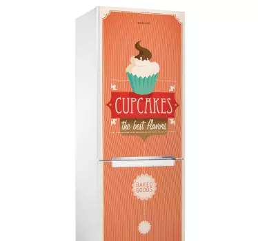 Vinilo decorativo nevera cupcakes - TenVinilo