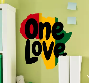 Vinilo decorativo One Love África - TenVinilo