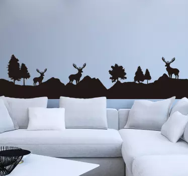 Vinilo decorativo paisaje renos - TenVinilo