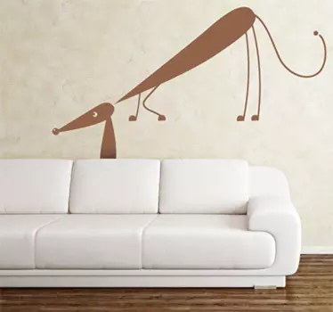 Vinilo decorativo perro astuto - TenVinilo