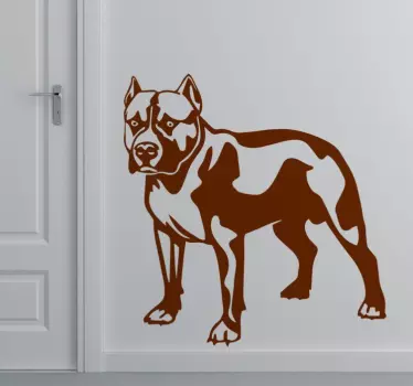 Vinilo decorativo Pitbull negro - TenVinilo