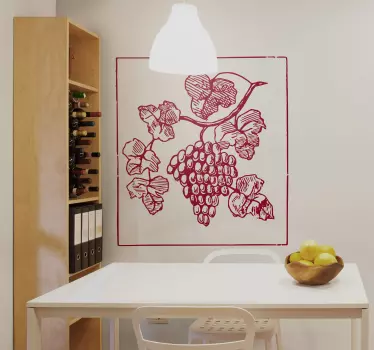 Vinilo decorativo racimo de uvas - TenVinilo
