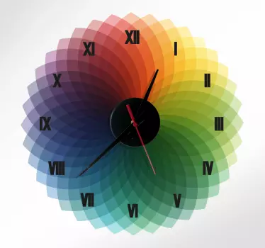 Vinilo decorativo reloj círculo cromático - TenVinilo