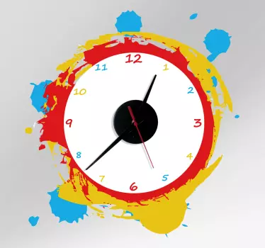 Vinilo decorativo reloj pintura - TenVinilo