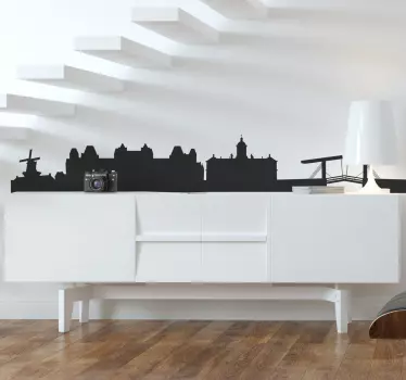 Vinilo decorativo silueta Amsterdam - TenVinilo
