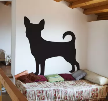 Pegatina perro decorativo silueta chihuahua - TenVinilo