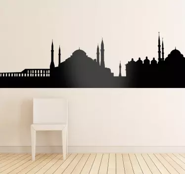 Vinilo decorativo silueta Estambul - TenVinilo