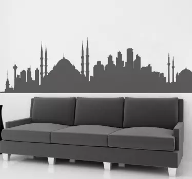 Vinilo decorativo silueta perfil Estambul - TenVinilo
