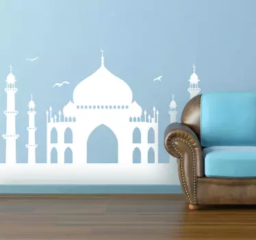 Vinilo decorativo silueta Taj Mahal - TenVinilo