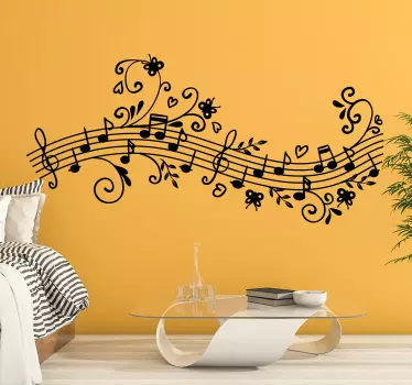 Vinilo decorativo sinfonía floral - TenVinilo