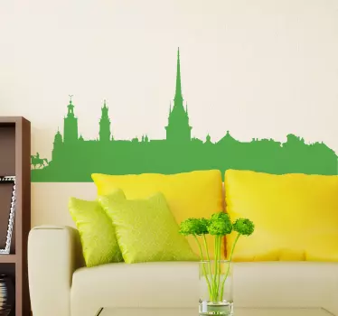 Vinilo decorativo skyline Estocolmo - TenVinilo