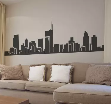 Vinilo decorativo skyline Milán - TenVinilo