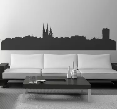 Vinilo decorativo skyline Zagreb - TenVinilo