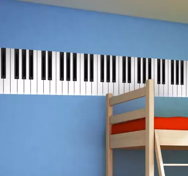 Cenefa adhesiva teclado de piano - TenVinilo