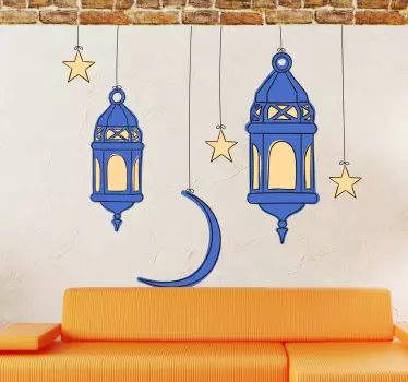 Vinilo farolillos ramadan árabes - TenVinilo