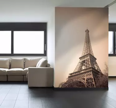 Vinilo foto Torre Eiffel sepia - TenVinilo