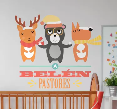 Vinilo infantil a Belén pastores - TenVinilo